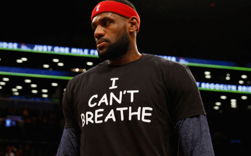 Lebron James não consigo respirar