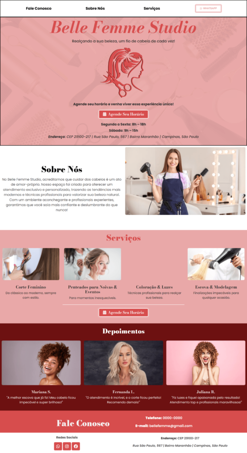 Template Cabelereira Feminina (PERSONALIZADO) - Imagem 2