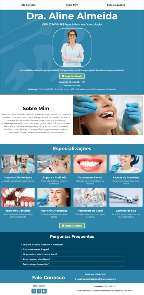 Template Médico Odontológico (PERSONALIZADO) - Imagem 2