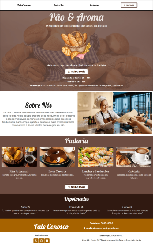 Template Padaria (PERSONALIZADO) - Imagem 2