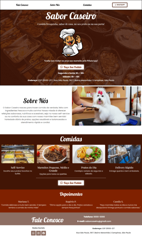 Template Restaurante Self-Service/Marmitex (PERSONALIZADO) - Imagem 2